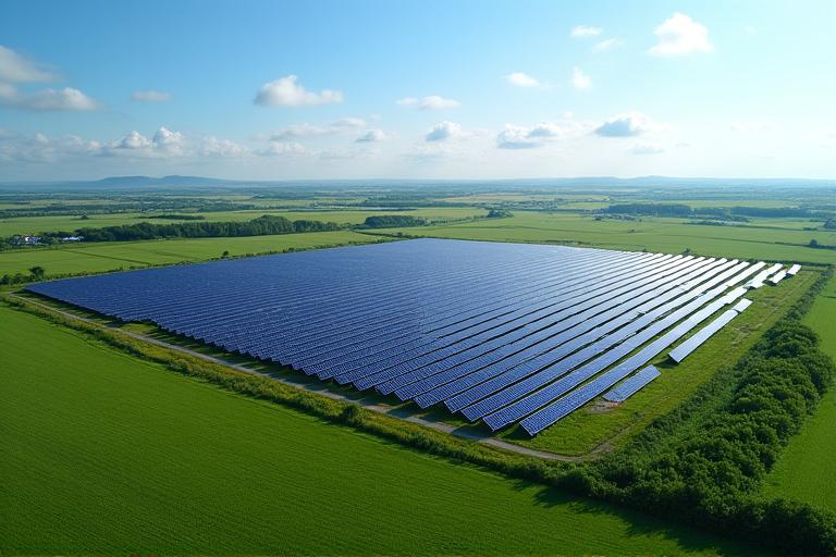Aerial view of Wexford Community Solar Farm